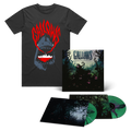 D2C Exclusive: Orchestra of Wolves - 2xLP - Green with Black & Pink Inkplosion + Shark T-Shirt