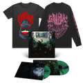 D2C Exclusive: Orchestra of Wolves - 2xLP - Green with Black & Pink Inkplosion + OOW by We Three Club + Shark T-Shirt