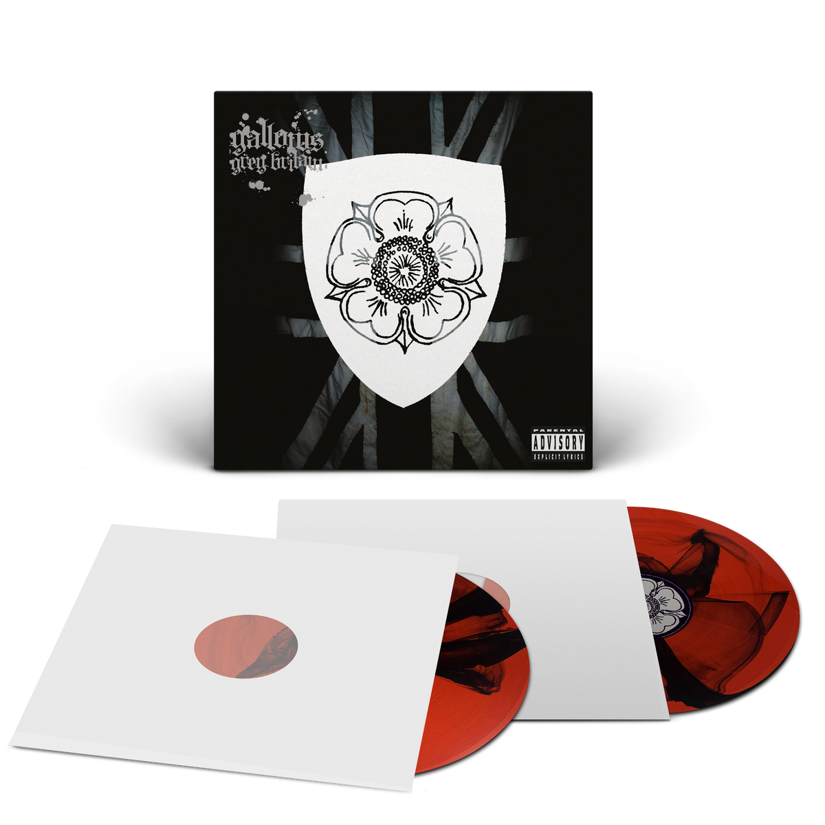 D2C Exclusive: Grey Britain - 2xLP - Red with Black Inkplosion